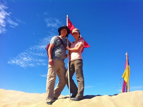 On top of Cerro Blanco in Nazca, Peru