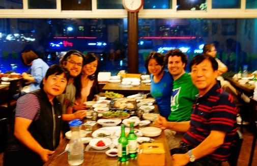 First meal in Korea with Jason's family