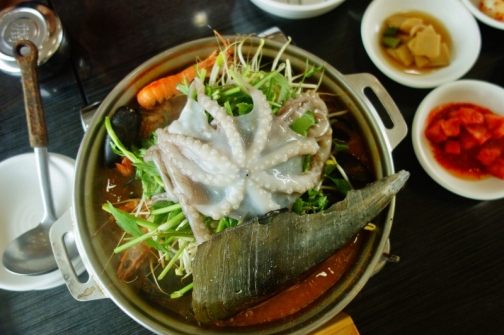 Seafood jjigae (Jeju Island, South Korea)