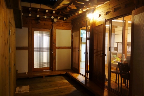 Inside the traditional hanok in Seoul