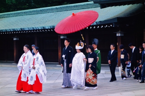 Traditional Shinto wedding, Meiji Shrine (Tokyo, Japan)