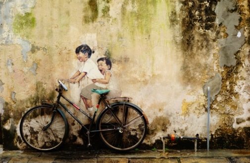 Bike-themed street art (George Town, Malaysia)