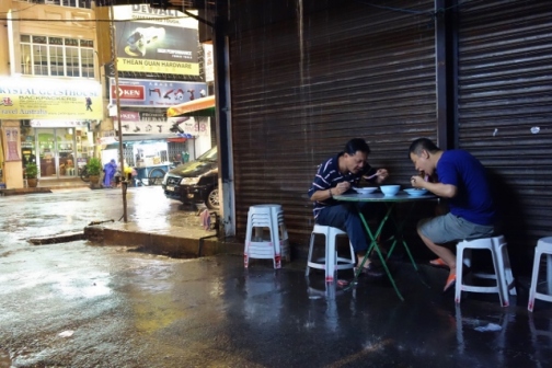 Wan Tan Mee in the rain (George Town, Malaysia)
