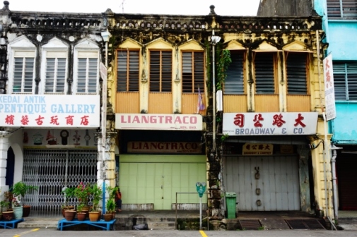 Original shophouses in George Town (Penang, Malaysia)