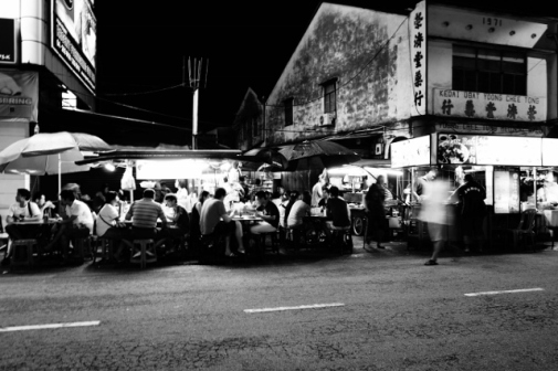 Hawker food stalls in George Town (Penang, Malaysia)