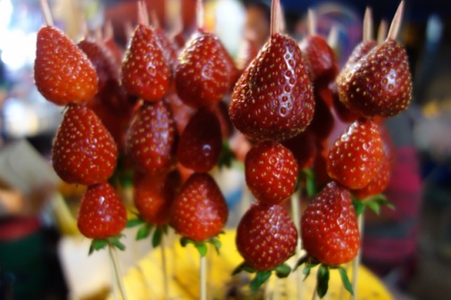 Strawberries on a stick (Cameron Highlands, Malaysia)